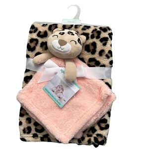 Baby Gear Leopard Print Blanket with Plush Toy